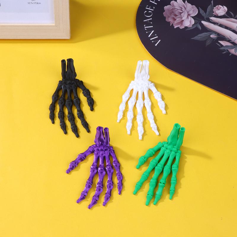 2Pcs 3D Printed Plastic Scary Decoration Halloween Skeleton Hand Prop For Haunted House Horror Party Table Display Ghost