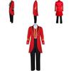 The King Of Circus Barnum Cosplay Costume For Men Red And Black Polyester Blended Fabric