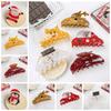 Penguin Christmas Elk Hair Claw PVC Snowman Hair Clip Fashion Santa Claus Shark Clip Ladies/Girls