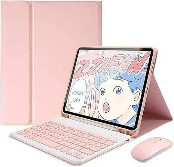Защитный чехол для iPad 11 2025 года с Bluetooth-клавиатурой и мышью – совместим с Apple Air7