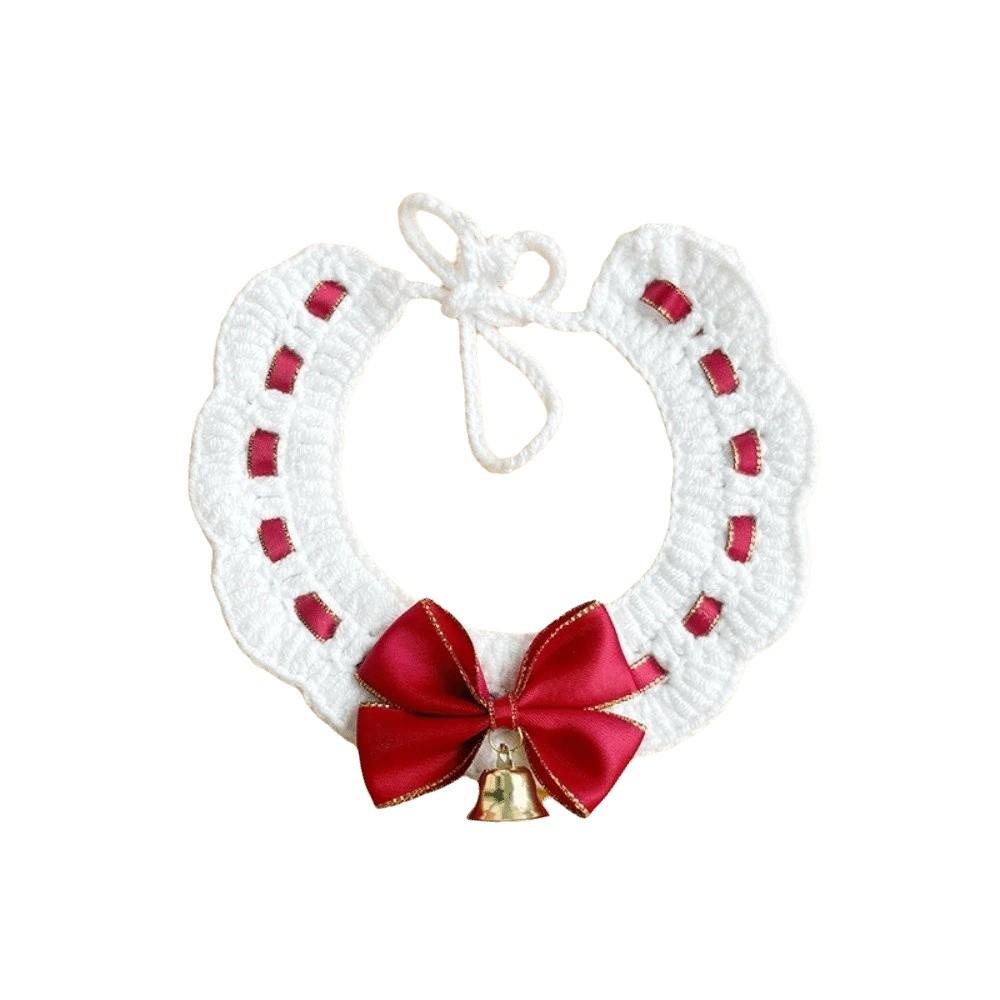 Jingle Bell Cat Bell Collar Knitted Yarn Cute Santa Hat Pet Christmas Hat Pet Party