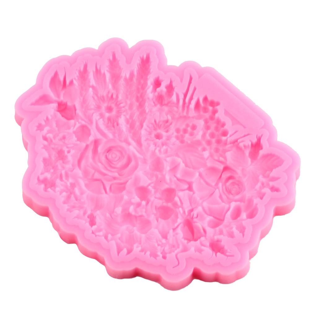 1 шт., формы для шоколада с розами, силиконовые формы для помадки, украшения торта, кондитерские изделия, кухонные аксессуары для выпечки, инструменты