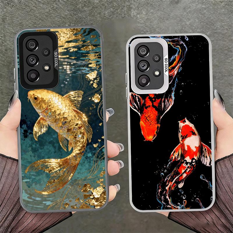 Чехол-накладка 'Золотой Карп Счастливый Кои' для Samsung A17 A16 A15 A14 A13 A57 A56 A55 A54 A53 A37 A36 A35 A34 A33 A26 A25 A24 A23 A5