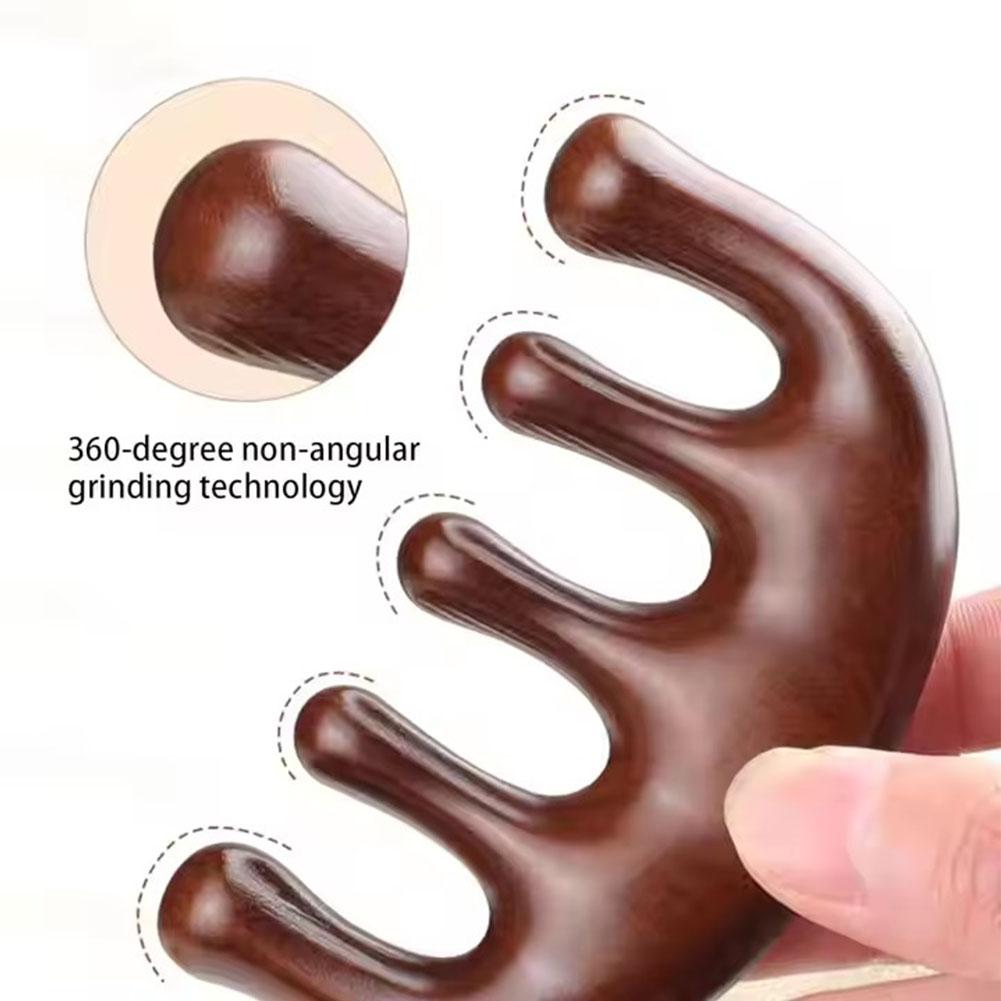 Durable And Safe Massage Comb Head Massager Relaxing Five Tooth Comb Whale Comb Scalp Scraping Massager Body Massage Tool