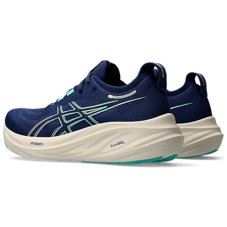 New Asics Gel Nimbus 26 Blue Expanse Aurora Green Women's 1012B601-400