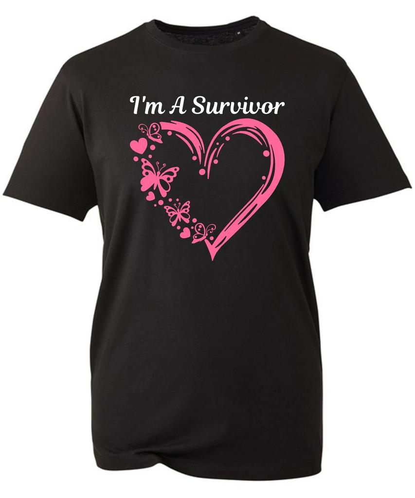 I Am a Survivor Breast Cancer Awareness Tee,Support Breast Cancer,Motivational