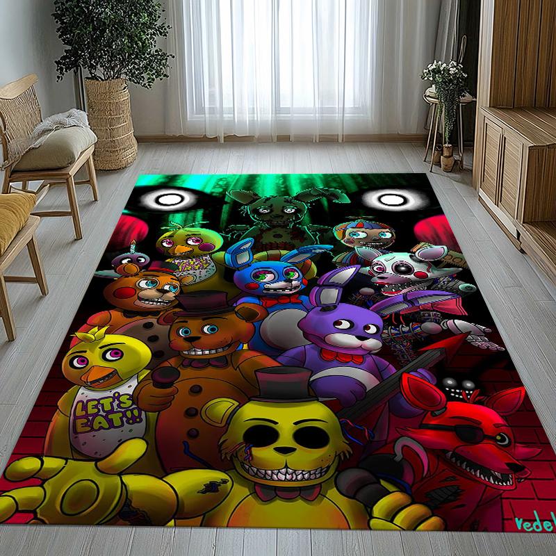 Хоррор Фредди F-FNAF Игры Гостиная Нескользящий Ковер Мягкий Ковер для Спальни Детской Игровой Комнаты Дивана, Домашний Декор Придверный Коврик Подарок