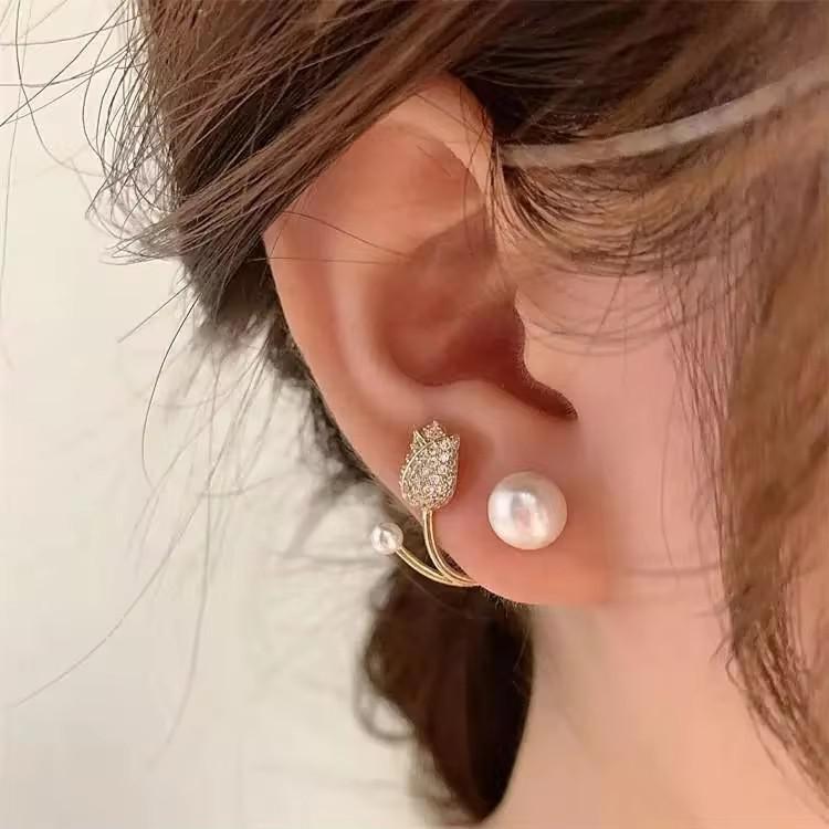 925 Silver Needle Korean Fashion Big Crystal Heart Earrings For Women Jewelry Trending New Luxury Women's Zircon Earrings
