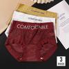 3Pcs/Set Lace Underwear Women Sexy Panties Comfortable Soft Female Underwear M-XXL