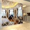 3D Зеркальные наклейки Акриловые Треугольники Самоклеящиеся Ромбы DIY Наклейки на стену-зеркало для Гостиной Домашний декор 10/17/32/58 шт.