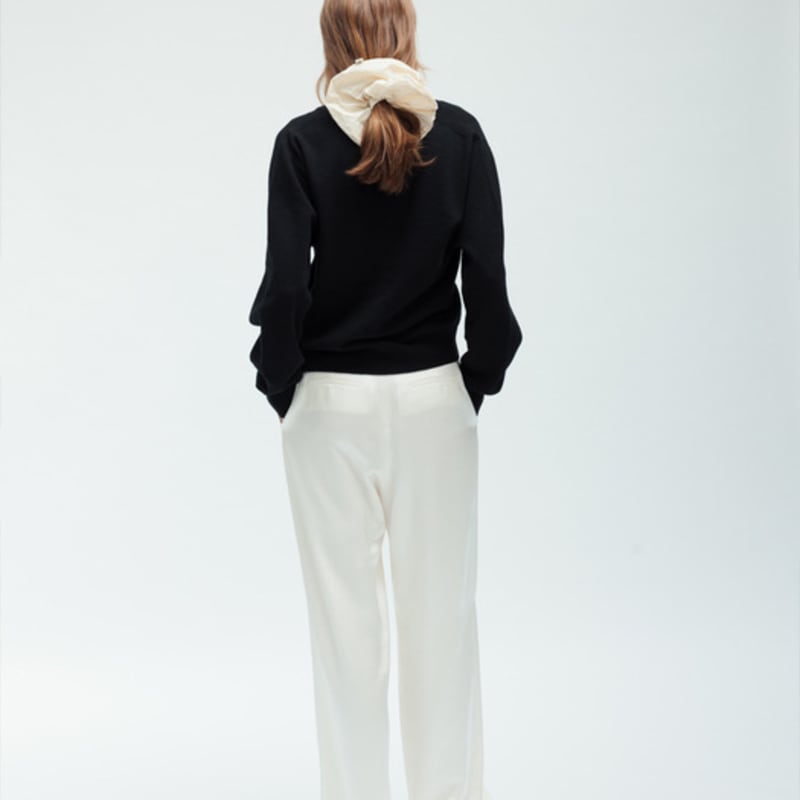 Двухцветная резинка-скранчи H8 (КРЕМОВЫЙ ЦВЕТ)