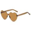 Transparent Jelly Color Love Heart Sunglasses For Men And Women Peach Heart Sunglasses