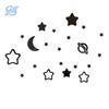 Звезды и луна зеркало акриловые настенные наклейки спальня детская комната настенное украшение макет настенные наклейки