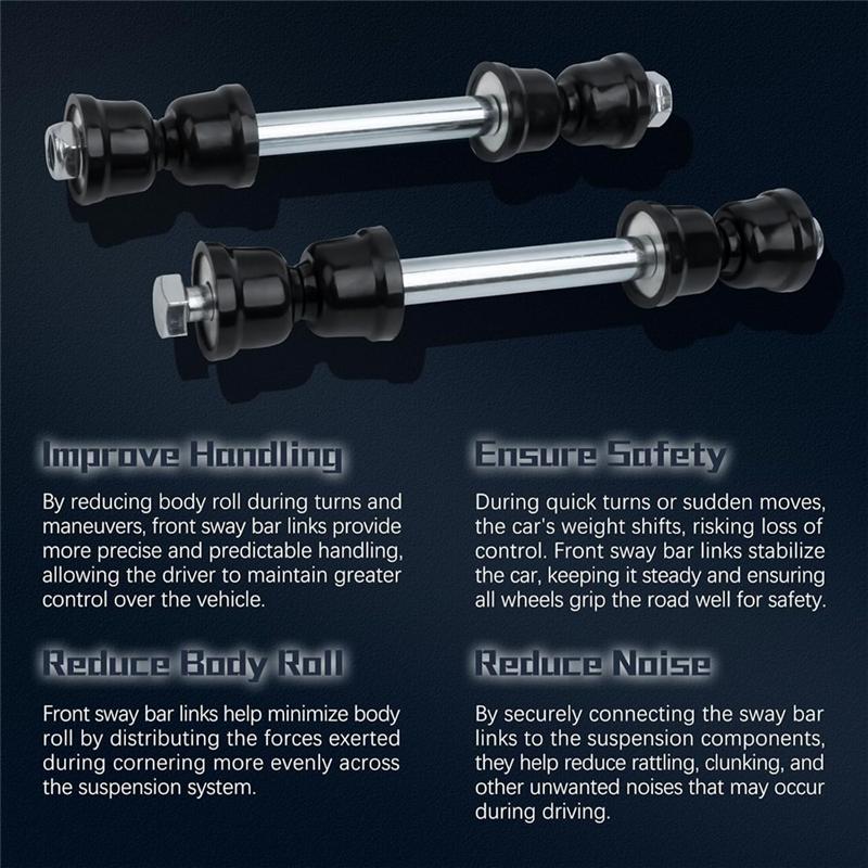 Ac29-Front Stabilizer Sway Bar Link Set 2 Pack- K700432 K700538 For Tahoe Suburban Silverado 1500, Aavalanche 2007-202