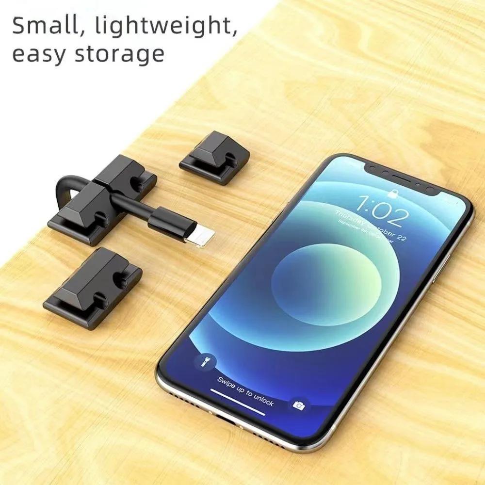 Силиконовый органайзер для USB-кабеля, зажимы для автомобиля, домашнего офиса, рабочего стола, устройство для аккуратного управления проводами, держатель для кабеля, сматывающее устройство для мыши и клавиатуры