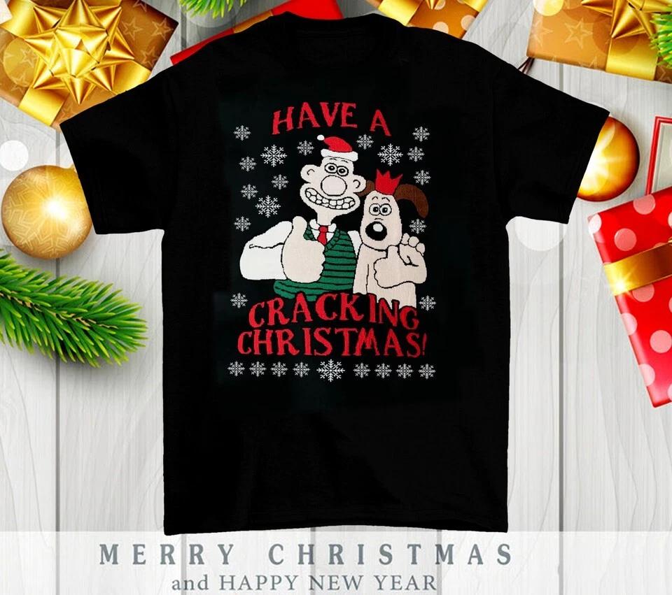 Christmas Wallace And Gromit Gift For Fan Black All Size Shirt KH1262