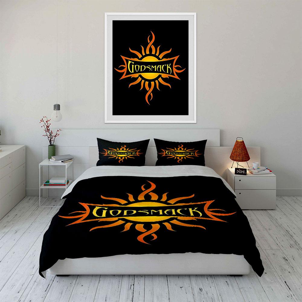 "Godsmack Logo Black Bedding Set" Bedding Duvet Cover Set Duvet Cover Pillowcases (1 * Duvet Cover 2 * Pillowcases, without duvet insert)