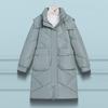Зимняя Новая Мода Свободная Корейская Куртка с Капюшоном на Хлопковой Подкладке Девичье Длинное Пальто-Пуховик Толщиной до Колена.