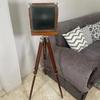 Decorative Design Cameras Old Retro Look Camera Tripod Replica Home Charming Old Camera with Wood Tripod