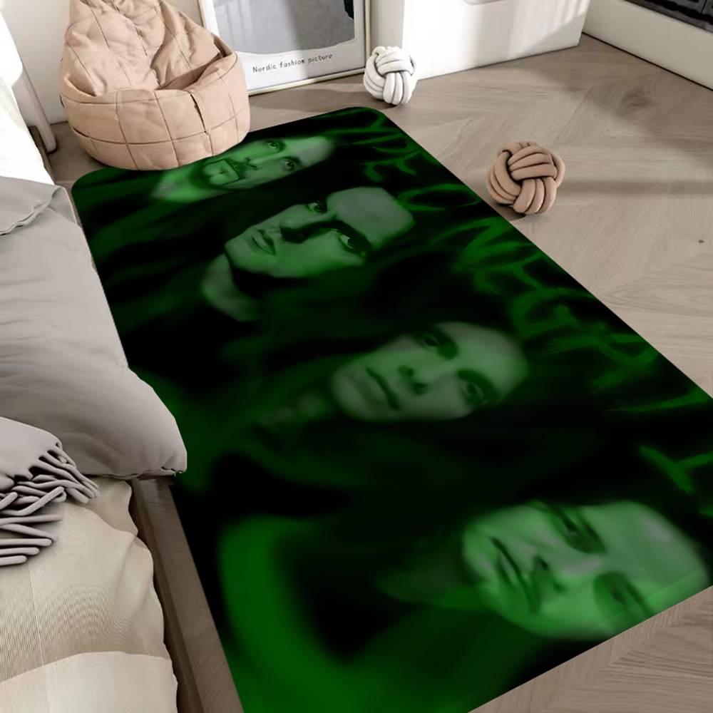 Classic Band T-Type O N-Negative Entrance Door Mat Washable Non-Slip Living Room Sofa Chairs Area Mat Kitchen Welcome Doormat