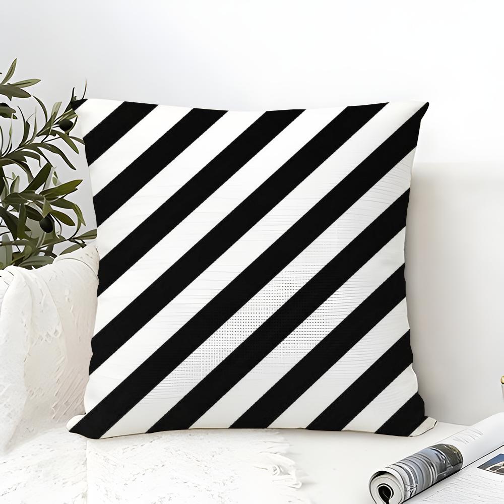 Minimal Classic Black  White Stripes Pillow Case linen pillow case sofa home decor cushion cover cushion cove