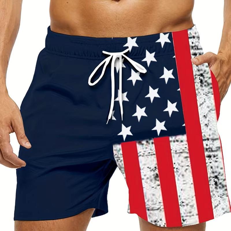 Боксерские шорты, штаны, флаг США, Америка, 3D-принт, тренировочные, смешанные боевые искусства, унисекс, мужчины, женщины, быстросохнущие, для фитнеса, спортзала, спорта, тренировок, повседневной уличной одежды