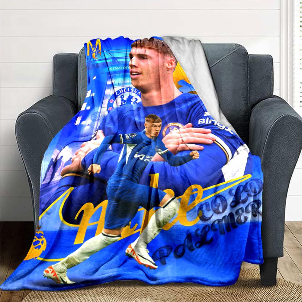 Chelsea Fc Football Player Blanket Durable Comfort Perfect for Office Chair Livingroom Picnics Four Seasons Multipurpose Stylish Decor