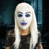 Halloween Horror Grimace Ghost Masque Scary Full Head Latex Zombie Masque with Hair Creepy Halloween Party Cosplay Costume