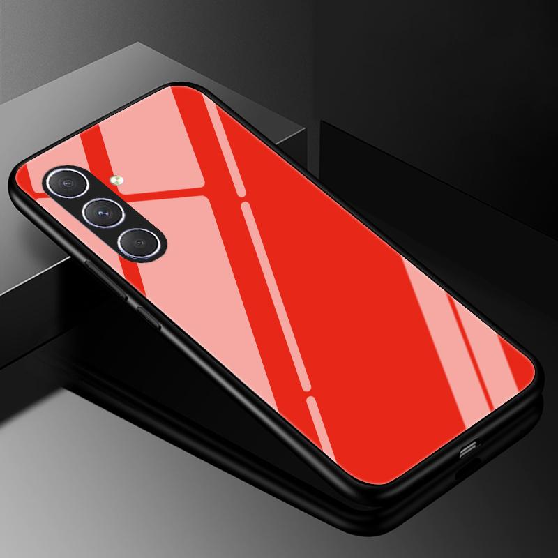 Чехол для телефона из закаленного стекла для Samsung Galaxy A05 A05S Чехол A15 A14 A24 A34 A25 A54 4G 5G Роскошный Твердый Бампер A04 A04S A04E