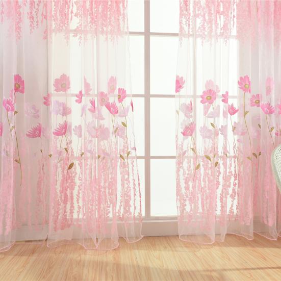 Yousheng Fine Workmanship Window Treatment износостойкий полиэстер цветочный узор карниз для занавесок из прозрачной ткани для дома