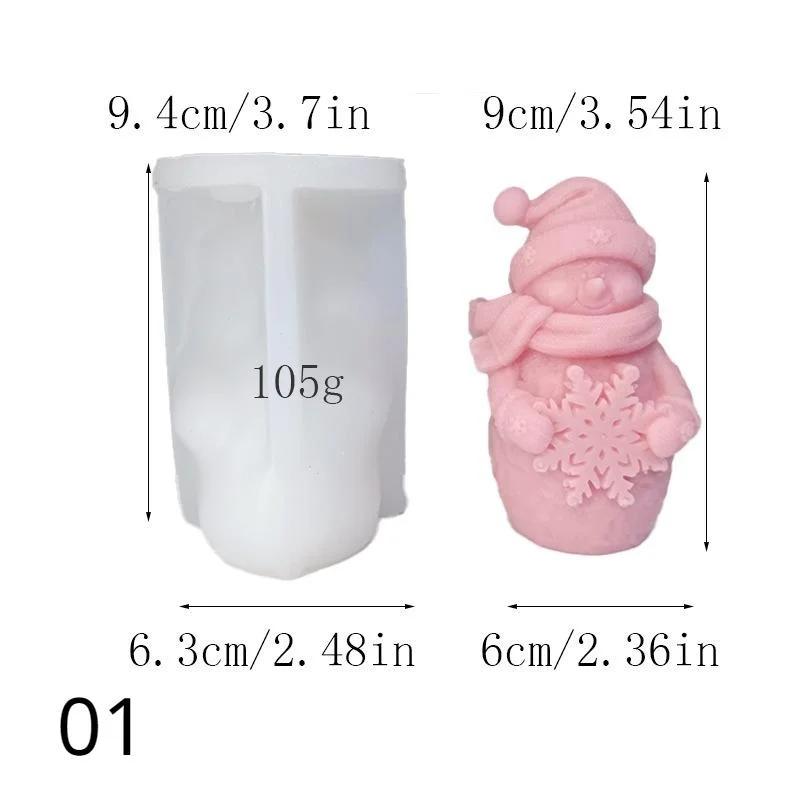 Новая Милая Шапка Шарф Снеговик Свеча Силиконовая Форма Держит Снежинку Елка Гипс Мыло Смола Форма ДОМАШНИЙ Декор Подарок