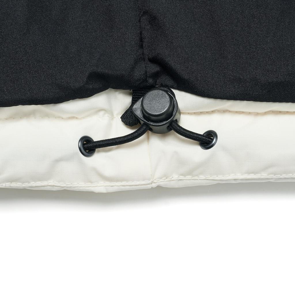 Li Ning Color Block Short Stand Collar Down Jacket Unisex Jacket Off-White AYMU497-6