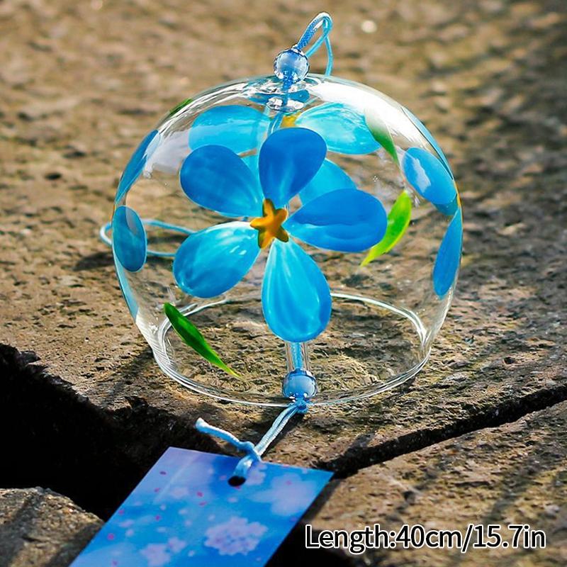 Japanese Wind Chimes Glass Wind Bell Home Garden Decor Hanging Ornament Wind Music Bell Wall Outdoor Decor Campanas De Viento