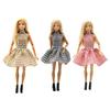 Fashion Plaid Skirt Cute Princess Dolls Clothes Dresses Accessory Children Puzzle Toys Girls Gift