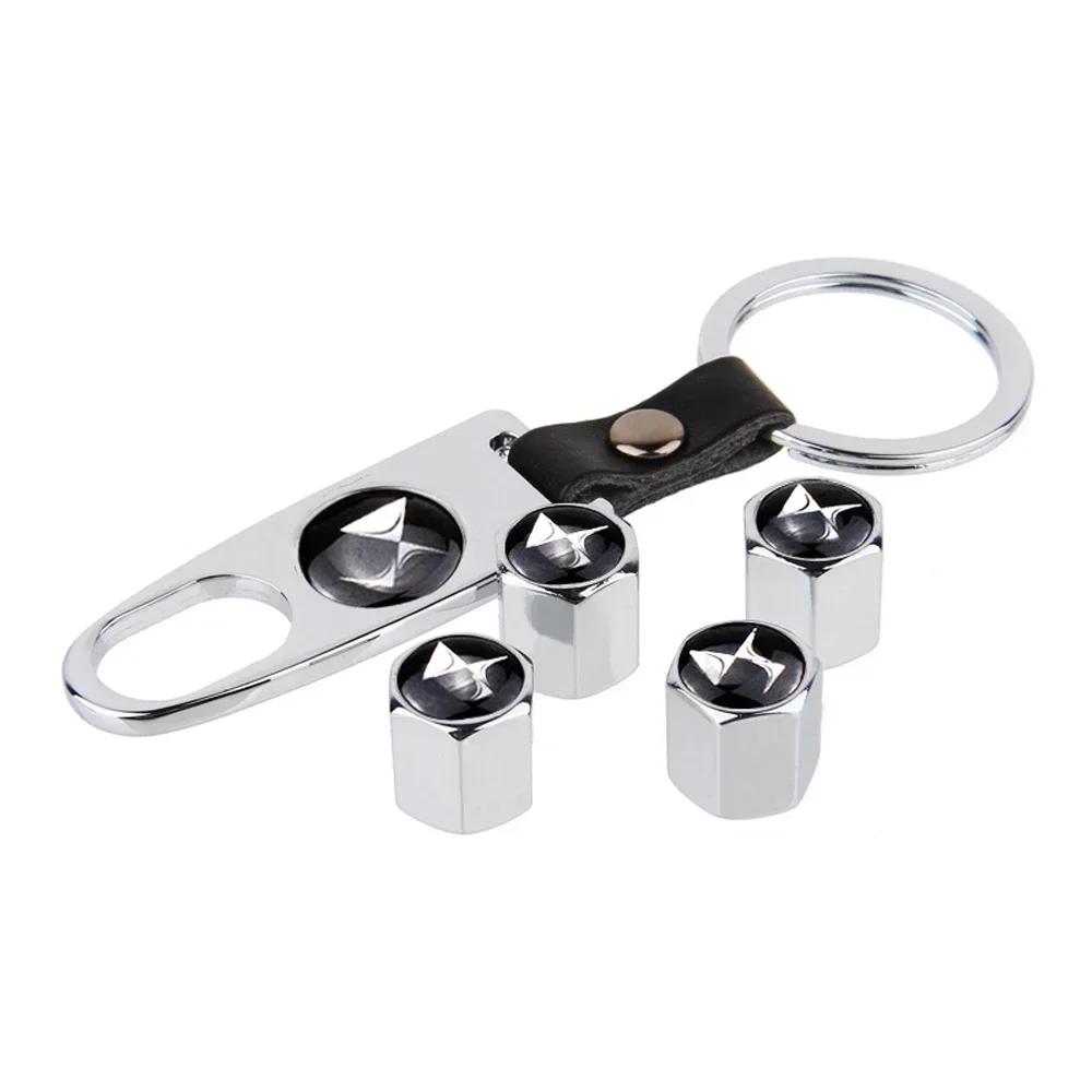 Car Anti-Dirty Tyre Valve Stem Caps for Citroen DS Emblem C4 Cactus Berlingo C3 C-ELYSEE Wheel Air Valve Styling Decoration