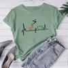 Fashion Women Love Cat Print T Shirt Funny Casual O-neck Short Sleeves T-shirt Summer Female Tee Shirt