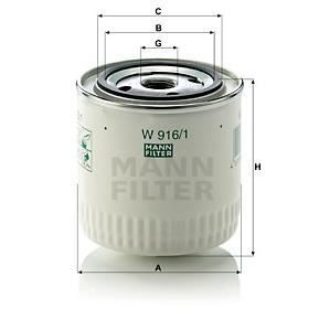MANN FILTER Filtre À Huile W916/1