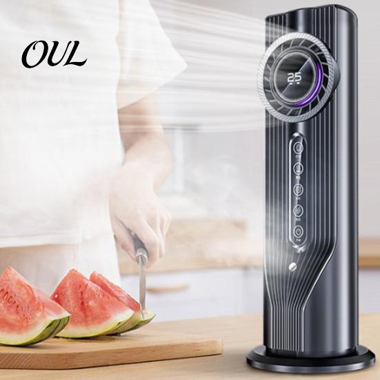 Quiet Portable Air Conditioner Fan, 3 in 1 Evaporative Cooler with Mister, 6 Speeds Energy Efficient Fan Desktop Cooling Timer, USB Personal