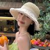 Летняя женская шляпа для рыбалки, шляпа для защиты от солнца, соломенная пляжная шляпа с кружевной отделкой, дышащая и стильная