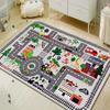 Kids' Traffic City Play Mat with Roads and Parking for Crawling and Toy Cars