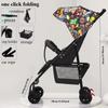 Lightweight Baby Stroller One Lick Folding Baby Stollingcart Can Sit & Lying with Large Canopy Storage Cup Holder for Infants