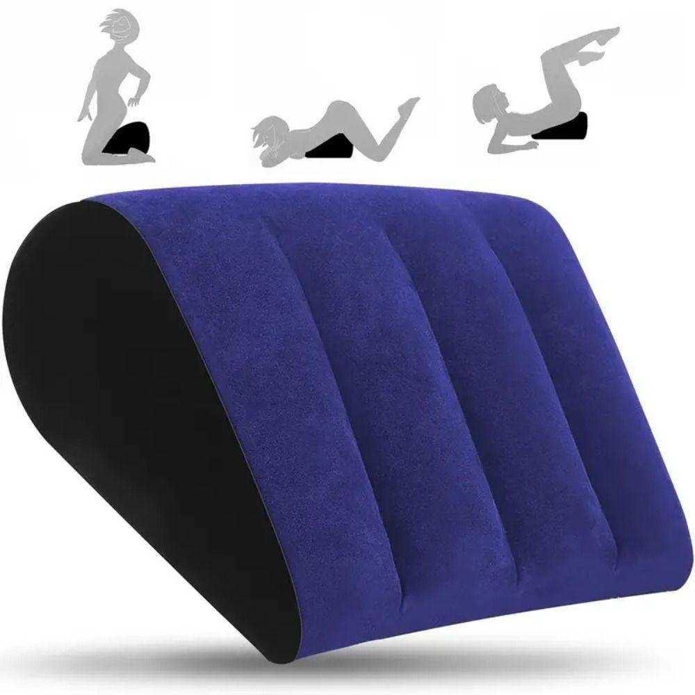 1PC New PVC Silicone Pillow Triangle Inflatable Magic Cushion Blue+Black Soft Triangle Pad Love Position