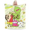 Crayon Shin chan Knitted Blanket Cartoon Flannel Throw Blankets Summer Air Conditioning Personalised Soft Warm Bedspread