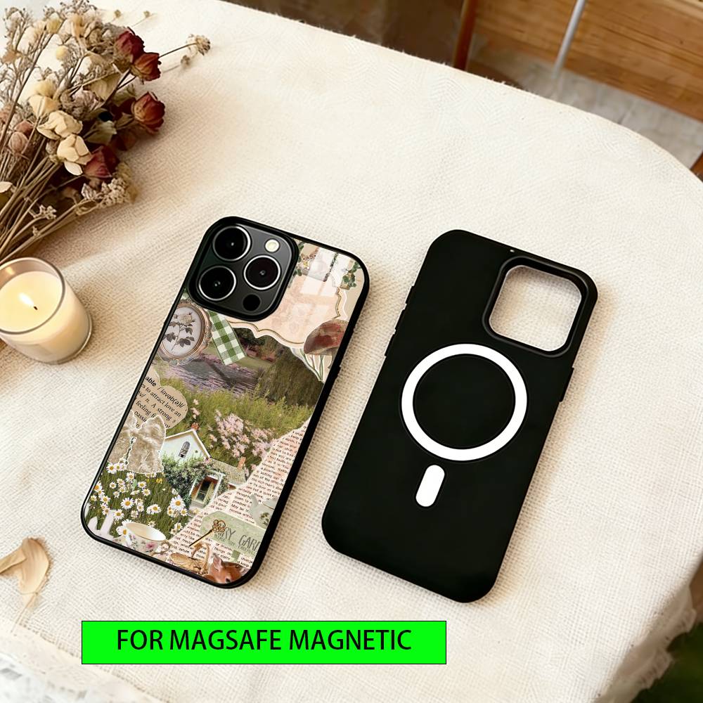 Forest Collage Phone Case For iPhone17,16,15,14,13,12,11 Plus,Pro Magnetic For Magsafe Wireless Charging
