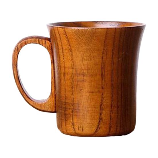 Wooden Water Cup Teacups Coffee Mug Vintage Drinking Cup for Tea Wine