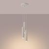 Modern beige round pendant lamp Ø20cm three 30cm tubes for kitchen dining room above the island 3xGU10 10W LAGOS Sollux Lighting
