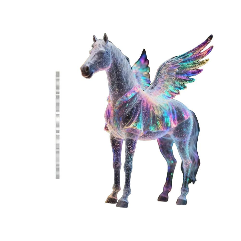 Новый 2D Плоский Рождественский Подвесной Кулон Сияющий Имитация Лошади Подвеска Балерина Акриловый Брелок Шармы для Сумки