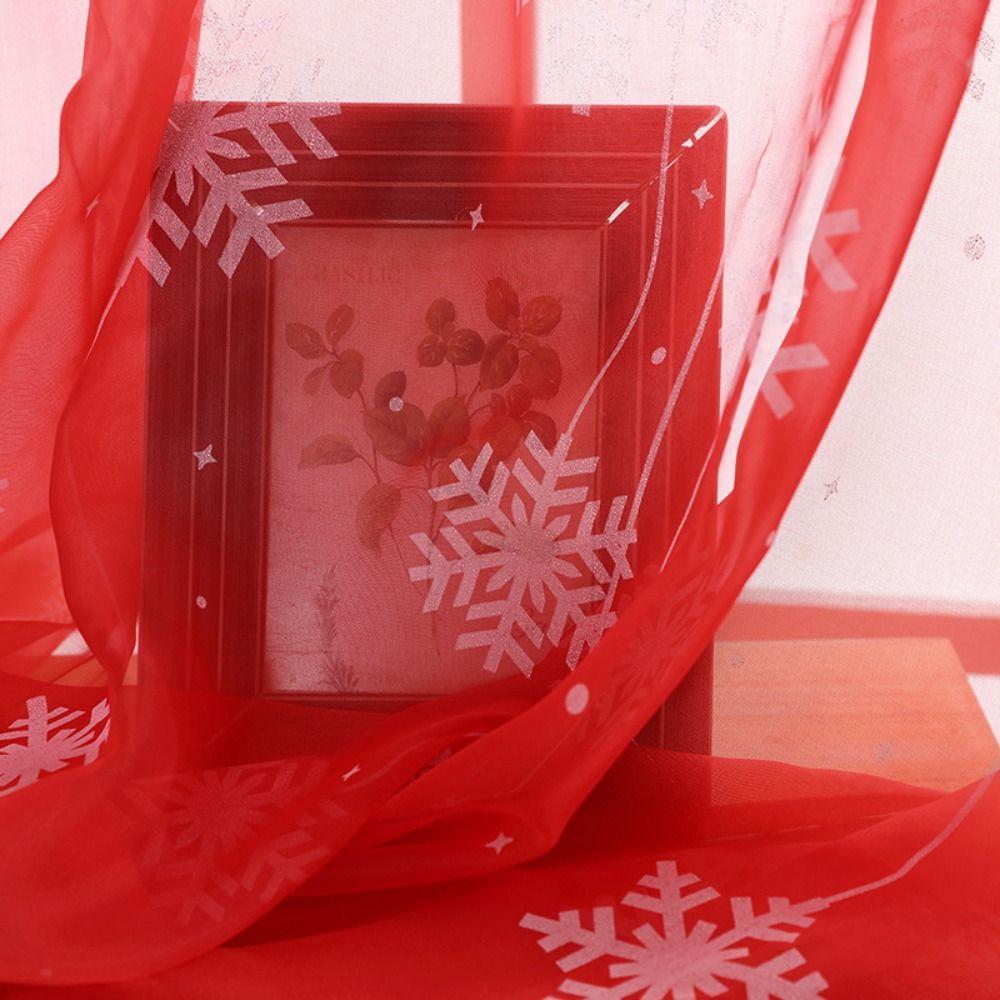 Полупрозрачная тюлевая занавеска, марля, прозрачная занавеска, мягкие занавески-снежинки, гостиная