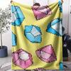 Pixel Art Throw Soft Flannel AC Blanket Lightweight Summer Nap Throw Cozy  Blanket for Sofa Bed Travel Home