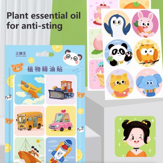 180 шт./набор Наклейка от комаров Длительного действия Эффективная Безопасность Легко наносится Самоклеящаяся От комаров Без запаха Мультяшная Растение Эфирное масло